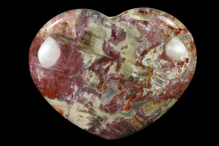 Polished Triassic Petrified Wood Heart - Madagascar #139934